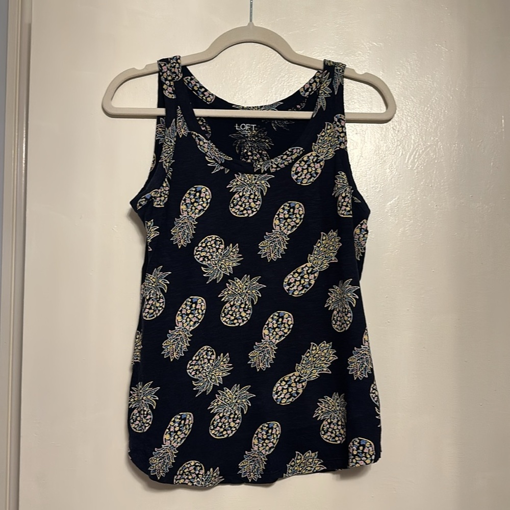 Worn once. Pineapple print tank top. Womens size Small.